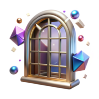 magnificent modern Metal Window Frame Cutout for Architectural Visualization png