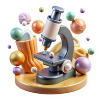 vibrant contemporary Microscope Cutout for Science Projects authentic png