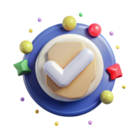 serene modern Minimalist Check Mark Approved Icon Isolated for Confirmation high quality png