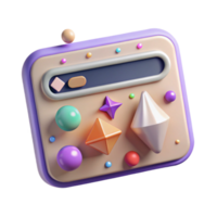 vibrant modern Mobile Navigation Bar Bottom Tab Bar Transparent for App Ui exclusive png
