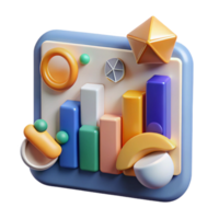 elegant contemporary Modern Chart and Graph Icons Cutout for Data Visualization high quality png