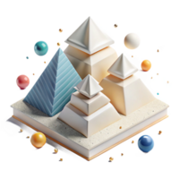 serene abstract Modern Data Pyramids Cutout for Business Hierarchy genuine png