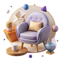 vibrant classic Modern Furniture Icon Pack Transparent for Ui Design exclusive png