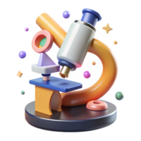 magnificent abstract Modern Microscope Icon Laboratory Isolated for Science Graphics authentic png