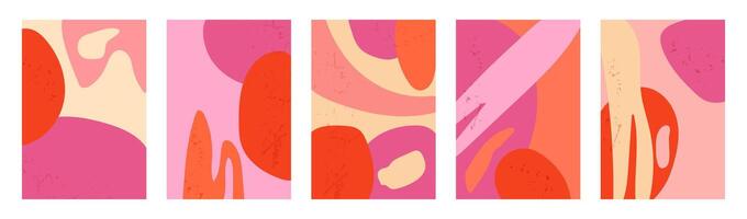 Set of abstract liquid backgrounds with textures. Trendy creative background design. vector