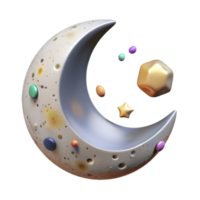serene abstract Moon Phases Crescent to Full Isolated for Lunar Cycle png