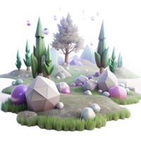 serene traditional Morning Fog Meadow with Trees Transparent for Serene Scenes high resolution png