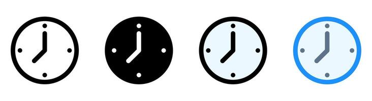 Modern and minimalist time icon. Perfect for time management and scheduling apps. vector