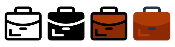 Modern briefcase icon with simple and stylish design. Ideal for business, finance, travel and professional applications. vector