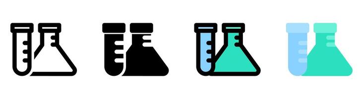 Modern and minimalist science icons. Suitable for educational and research applications. vector