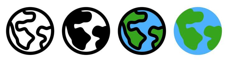 Modern earth icon with simple and stylish design. Ideal for web applications, graphics and global themed designs. vector