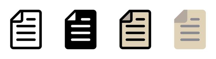 Modern and minimalist file icons. Perfect for document management, office, and productivity applications. vector