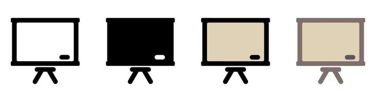 Modern whiteboard icon, for user interfaces in presentation and educational applications. vector