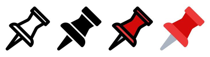 Modern thumbtack icon with simple and stylish design. Ideal for maps, navigation and graphic design applications. vector