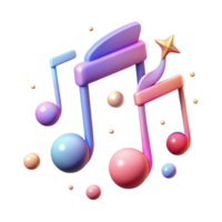 stunning minimalist Music Notes Gradient Cutout for Modern Music Graphics high resolution png