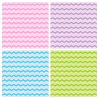 Seamless set of Zigzag Pattern textures vector