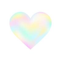 Luminous Iridescent Heart isolated on White background vector