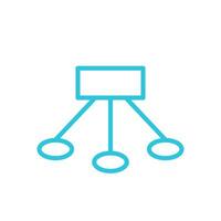 Attribute Entity Icon for Database. Isolated on white background. Blue icon set. vector
