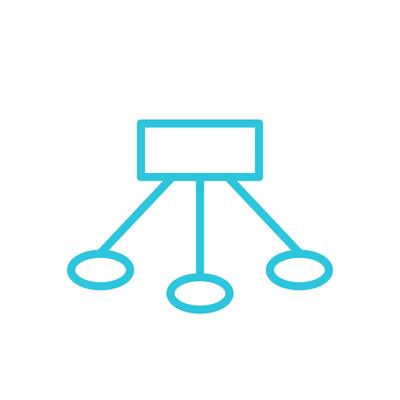 Attribute Entity Icon for Database. Isolated on white background. Blue icon set.