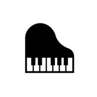 Piano icon isolated on white backgroun vector