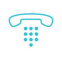 Communication Dial Pad Icon isolated on white background. From blue icon set. vector