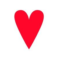 Loving heart icon, Valentine red heart on white background vector