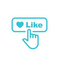 Kindness like button. Isolated on white. Blue icon set. vector