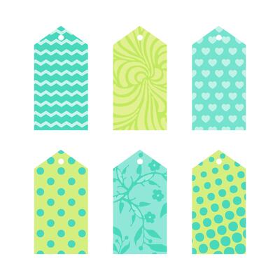 Modern Gift Tags Collection. Isolated on white background.