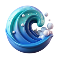 impressive creative Ocean Wave Crest Icon Transparent for Navigation Apps high quality png