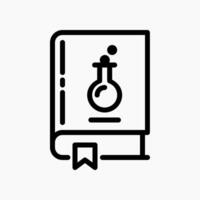 Design Illustration graphic of chemical book icon with line style. Suitable for UI, mobile design, web design, etc. vector