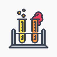 Design Illustration graphic of Test Tube icon with colored line style. Suitable for UI, mobile design, web design, etc. vector