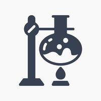 Design Illustration graphic of Bunsen Burner icon with glyph style. Suitable for UI, mobile design, web design, etc. vector