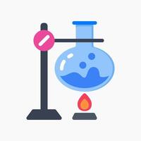 Design Illustration graphic of Bunsen Burner icon with flat style. Suitable for UI, mobile design, web design, etc. vector