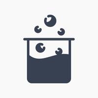Design Illustration graphic of Beaker icon with glyph style. Suitable for UI, mobile design, web design, etc. vector