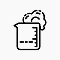 Design Illustration graphic of reaction tube icon with line style. Suitable for UI, mobile design, web design, etc. vector