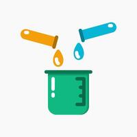 Design Illustration graphic of Chemical Reaction icon with flat style. Suitable for UI, mobile design, web design, etc. vector