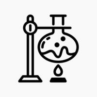 Design Illustration graphic of Bunsen Burner icon with line style. Suitable for UI, mobile design, web design, etc. vector
