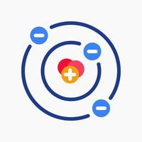 Design Illustration graphic of Molecular Structure icon with flat style. Suitable for UI, mobile design, web design, etc. vector