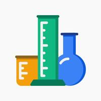 Design Illustration graphic of measuring cylinder icon with flat style. Suitable for UI, mobile design, web design, etc. vector