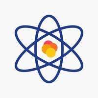 Design Illustration graphic of Molecule symbol icon with flat style. Suitable for UI, mobile design, web design, etc. vector