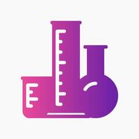Design Illustration graphic of measuring cylinder icon with gradient style. Suitable for UI, mobile design, web design, etc. vector