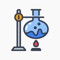 Design Illustration graphic of Bunsen Burner icon with colored line style. Suitable for UI, mobile design, web design, etc. vector
