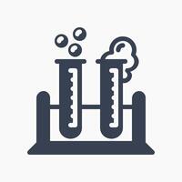 Design Illustration graphic of Test Tube icon with glyph style. Suitable for UI, mobile design, web design, etc. vector