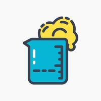 Design Illustration graphic of reaction tube icon with colored line style. Suitable for UI, mobile design, web design, etc. vector
