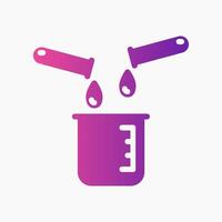 Design Illustration graphic of Chemical Reaction icon with gradient style. Suitable for UI, mobile design, web design, etc. vector