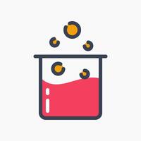 Design Illustration graphic of Beaker icon with colored line style. Suitable for UI, mobile design, web design, etc. vector