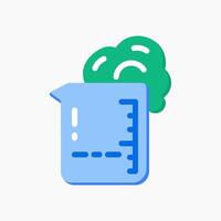 Design Illustration graphic of reaction tube icon with flat style. Suitable for UI, mobile design, web design, etc. vector