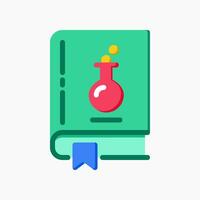 Design Illustration graphic of chemical book icon with flat style. Suitable for UI, mobile design, web design, etc. vector
