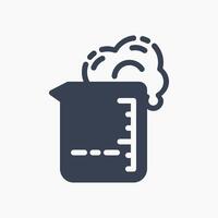 Design Illustration graphic of reaction tube icon with glyph style. Suitable for UI, mobile design, web design, etc. vector
