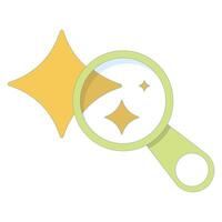 AI Powered Search Concept. Magnifying Glass with Sparkle. Smart and Efficient Search Technology. Perfect for Artificial Intelligence, Data Analysis and Digital Innovation Themes. Flat Illustration. vector